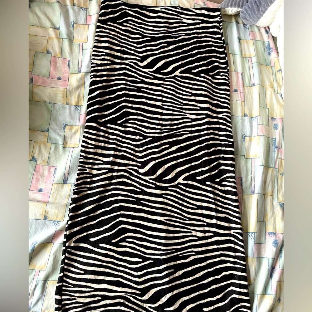 Women’s zebra print maxi skirt